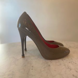 Charles Jourdan Elton High Heels Stiletto Patent Leather Gray